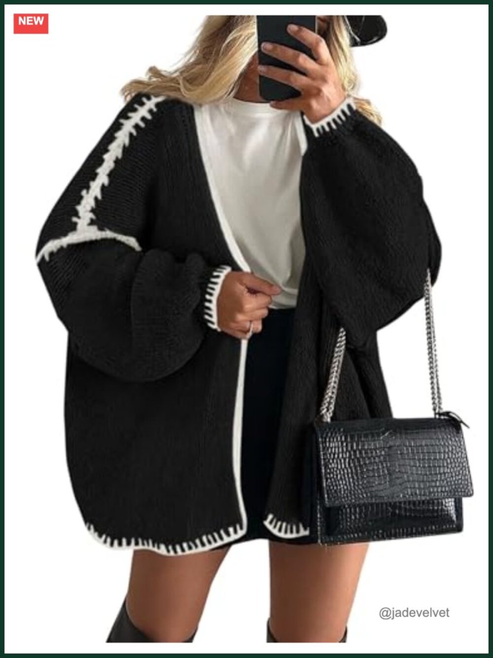 Women's Open Front Oversized Cardigan Sweater Knit Long Sleeve
